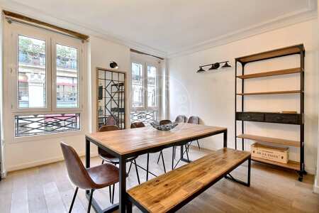 Sala da pranzo Appartamento arredato - 82m²  - 2 locali - Strasbourg Saint-Denis - Parigi