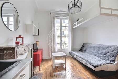 Living room Furnished studio - 16m²  - Bastille - Paris