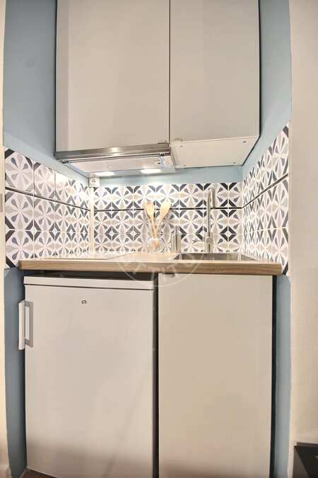 Kitchen Furnished studio - 18m²  - Montsouris - Paris
