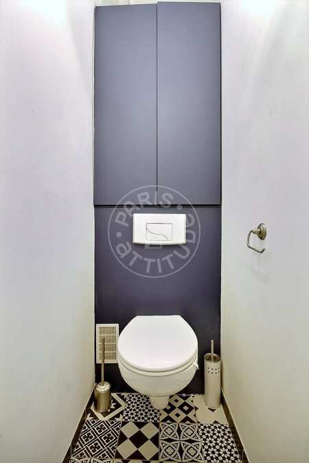 Toilettes Appartement meublé - 67m²  - 2 chambres - Guy Môquet - Paris