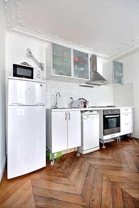 Kitchen Furnished apartment - 40m²  - 1 bedroom - Montmartre / Place des Abbesses - Paris