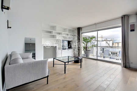 Living room Furnished apartment - 81m²  - 2 bedrooms - Motte-Piquet Grenelle - Paris