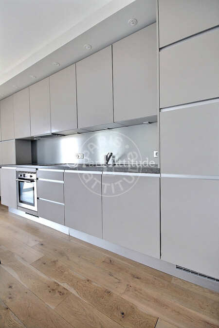 Kitchen Furnished apartment - 81m²  - 2 bedrooms - Motte-Piquet Grenelle - Paris