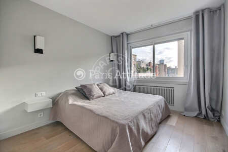 Bedroom Furnished apartment - 81m²  - 2 bedrooms - Motte-Piquet Grenelle - Paris