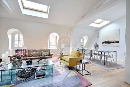 Living room Furnished apartment - 102m²  - 2 bedrooms - Trocadéro - Paris