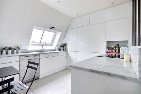 Kitchen Furnished apartment - 102m²  - 2 bedrooms - Trocadéro - Paris