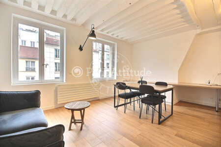 Sala Apartamento mobilado - 48m²  - 1 quarto - Ledru-Rollin - Paris