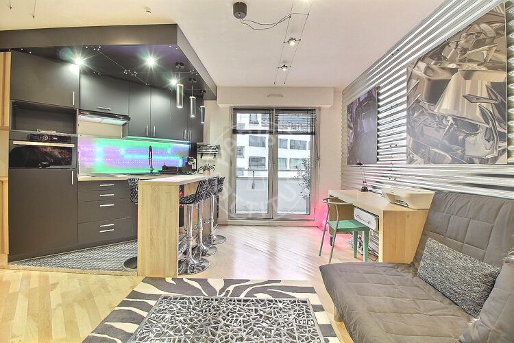 Living room - Furnished 1 bedroom - Paris 75013 - 14530