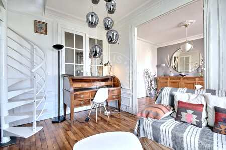 Salón Piso amueblado - 85m²  - 2 dormitorios - Saint Placide - París