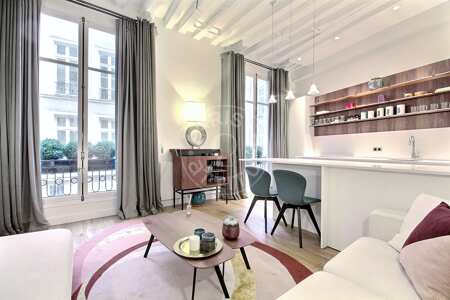 Sala Duplex mobilado - 52m²  - 1 quarto - Saint-Germain - Paris