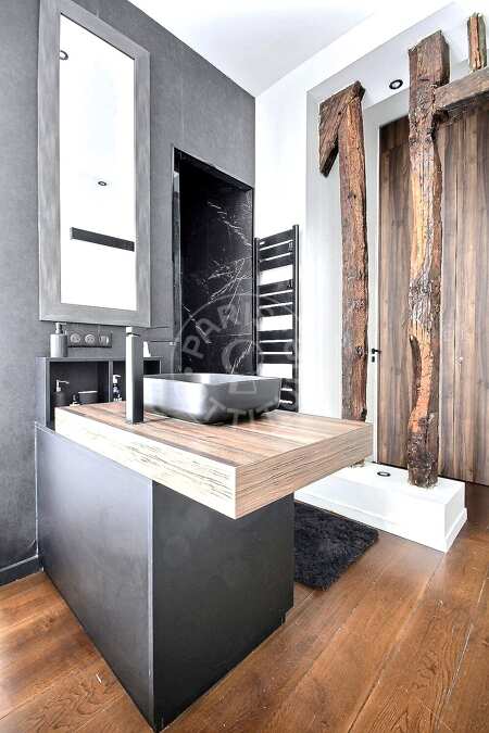 Baño Piso amueblado - 45m²  - 1 dormitorio - Montorgueil - París