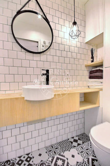 Salle de bain Studio alcove meublé - 29m²  - Montorgueil - Paris