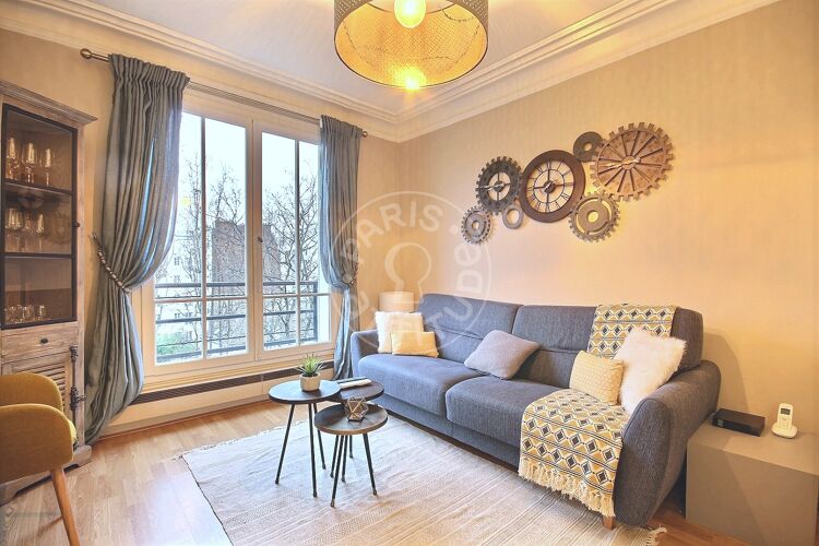 Living room - Furnished 1 bedroom - Paris 75015 - 14545