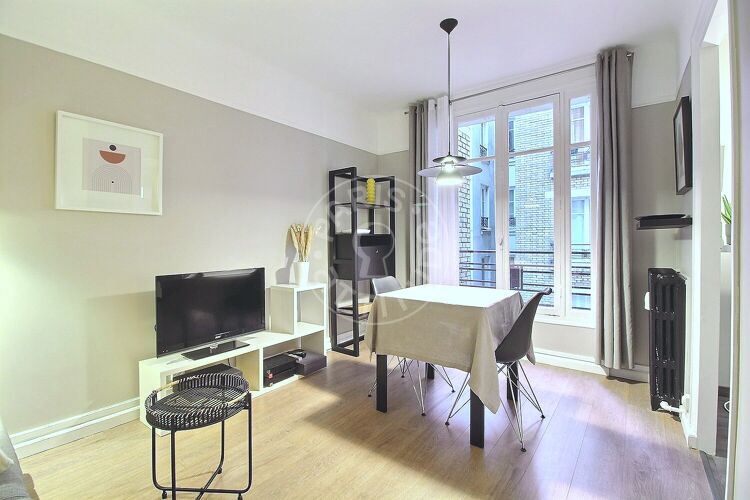 Living room - Furnished studio alcove - Paris 75017 - 14547