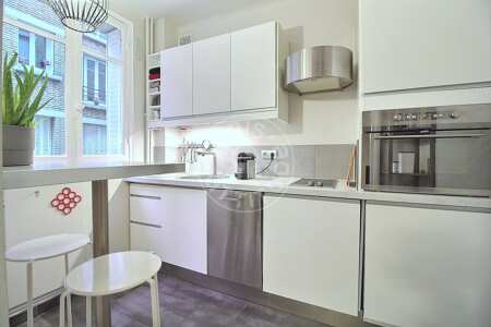 Cuisine Studio alcove meublé - 28m²  - Batignolles - Paris