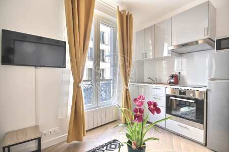 Wohnzimmer Möblierte studio - 14m²  - Marx Dormoy - Paris
