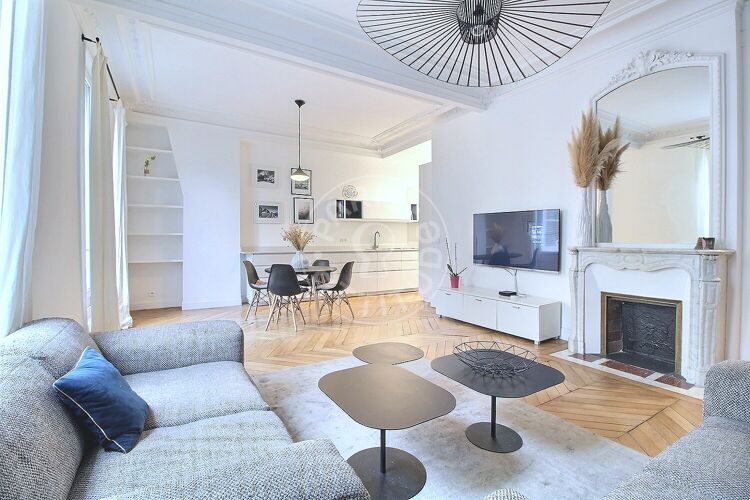Living room - Furnished 2 bedrooms - Paris 75005 - 14557