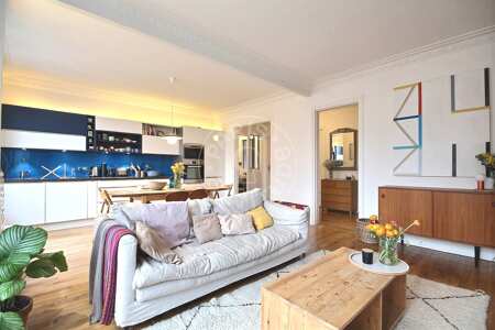Wohnzimmer Möblierte wohnung - 97m²  - 3 Zimmer - Gambetta - Paris