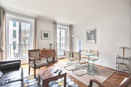 Living room Furnished apartment - 43m²  - 1 bedroom - Bourse - Paris