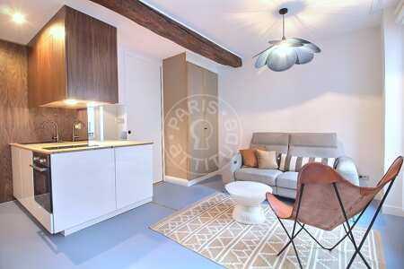 Living room Furnished apartment - 32m²  - 1 bedroom - Montorgueil - Paris