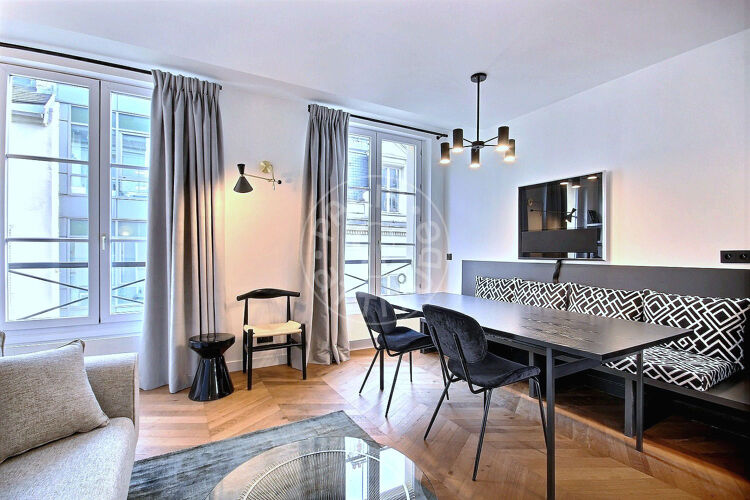 Living room - Furnished 1 bedroom - Paris 75008 - 14586