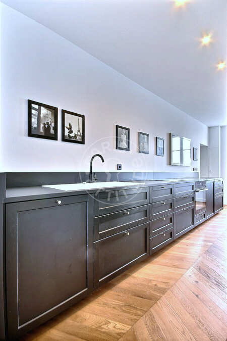 Kitchen Furnished apartment - 43m²  - 1 bedroom - Miromesnil - Paris