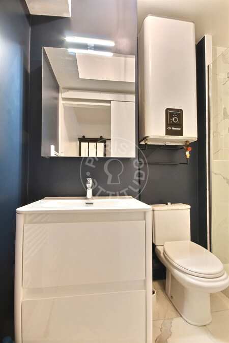 Baño Piso amueblado - 34m²  - 1 dormitorio - Marx Dormoy - París