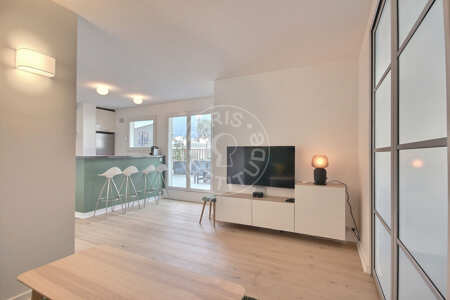 Living room Furnished apartment - 49m²  - 1 bedroom - Commerce - Paris
