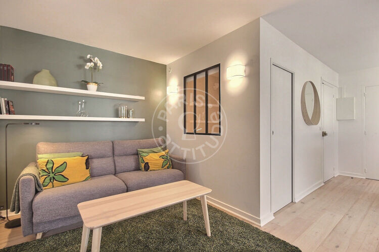 Living room - Furnished 1 bedroom - Paris 75015 - 14608