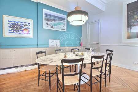 Esszimmer Möblierte wohnung - 130m²  - 3 Zimmer - Trocadéro - Paris