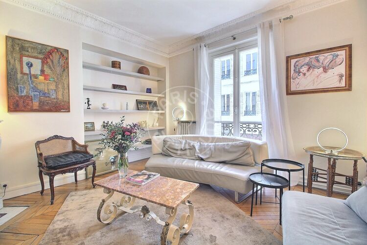 Living room - Furnished 2 bedrooms - Paris 75017 - 14612