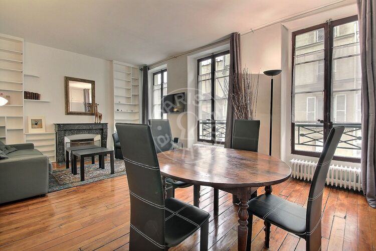 Living room - Furnished 1 bedroom - Paris 75004 - 14617