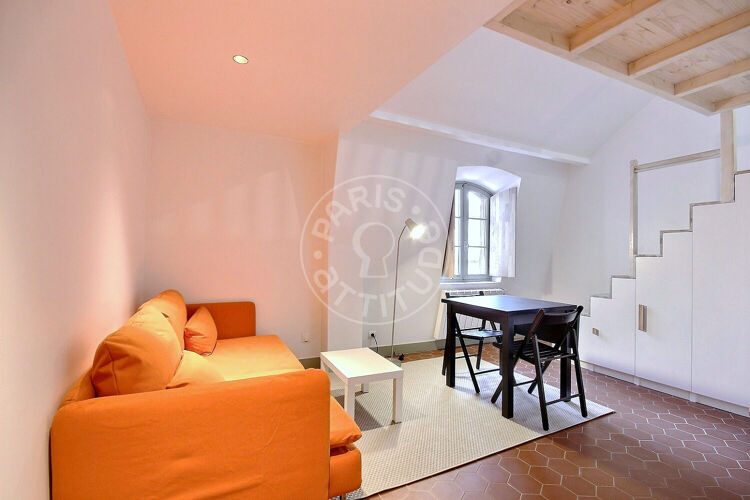 Salotto - Mansardato arredato - Parigi 75004 - 14618