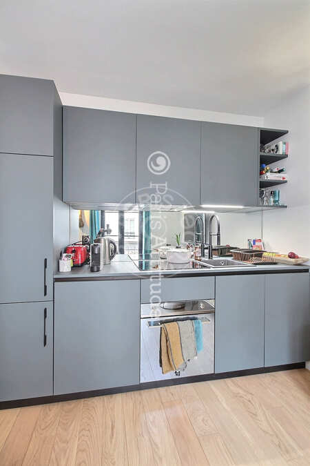 Cozinha Apartamento mobilado - 25m²  - 1 quarto - Charonne - Paris