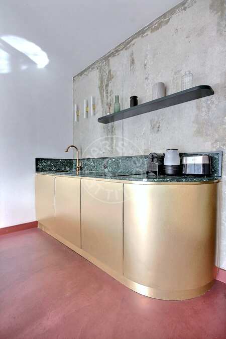 Cozinha Apartamento mobilado - 47m²  - 2 quartos - Pasteur - Paris