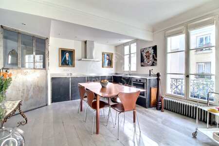 Cozinha Apartamento mobilado - 85m²  - 3 quartos - Ledru-Rollin - Paris