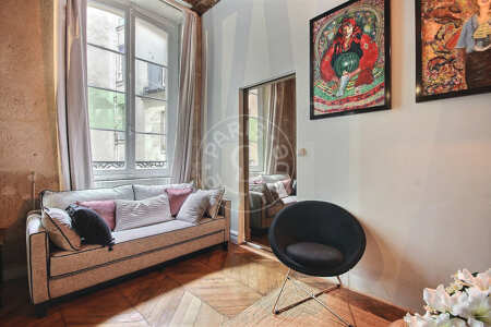 Living room Furnished duplex - 55m²  - 1 bedroom - Saint-Germain - Paris