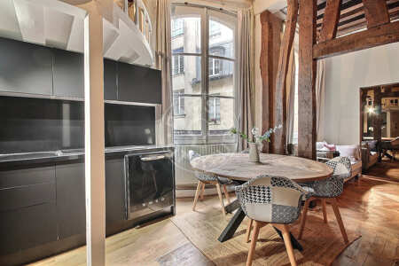 Kitchen Furnished duplex - 55m²  - 1 bedroom - Saint-Germain - Paris
