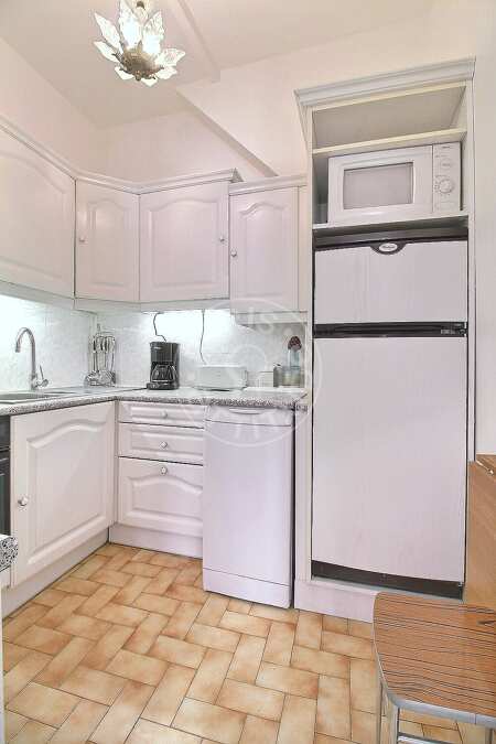 Cozinha Apartamento mobilado - 40m²  - 1 quarto - Temple - Paris