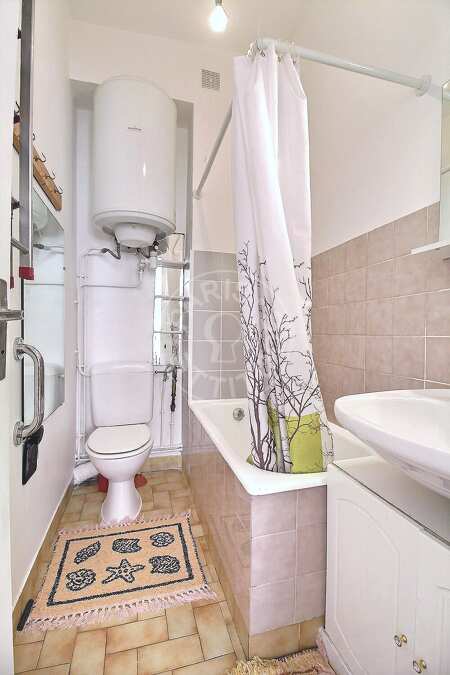 Casa de banho Apartamento mobilado - 40m²  - 1 quarto - Temple - Paris
