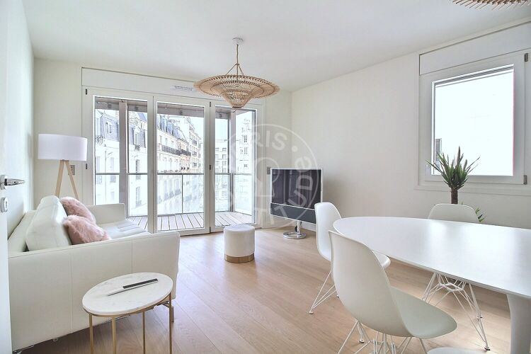 Living room - Furnished 2 bedrooms - Paris 75007 - 14642