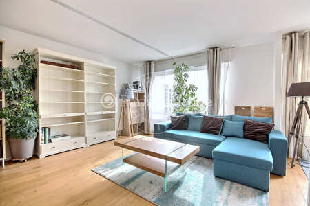Living room Furnished apartment - 97m²  - 2 bedrooms - Boulogne-Billancourt