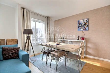Dining room Furnished apartment - 97m²  - 2 bedrooms - Boulogne-Billancourt