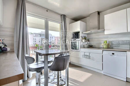Kitchen Furnished apartment - 97m²  - 2 bedrooms - Boulogne-Billancourt