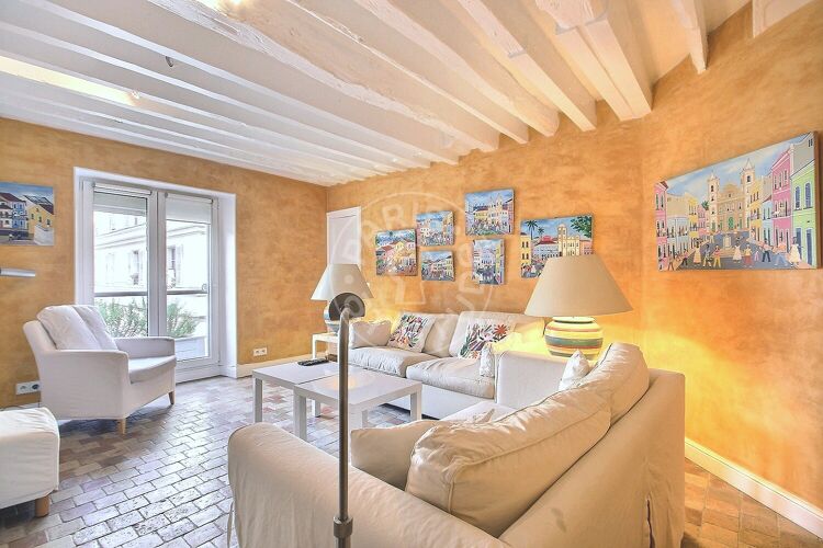 Living room - Furnished 2 bedrooms - Paris 75006 - 14651