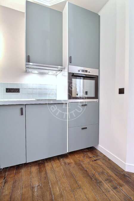 Kitchen Furnished studio - 23m²  - Oberkampf - Paris