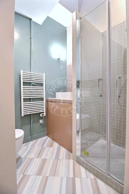 Bathroom Furnished studio - 23m²  - Oberkampf - Paris