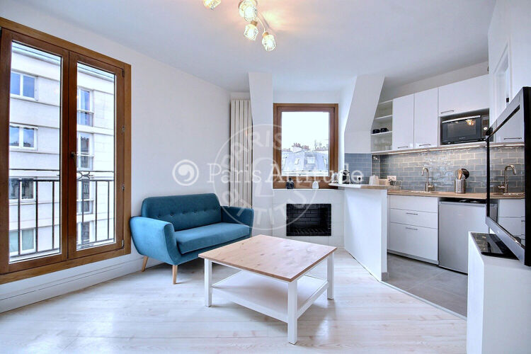 Living room - Furnished 1 bedroom - Paris 75017 - 14662