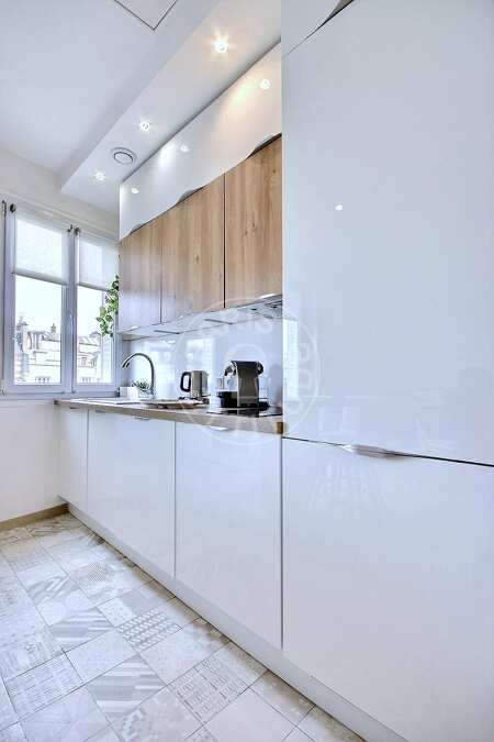 Cozinha Apartamento mobilado - 37m²  - 1 quarto - Auteuil - Paris