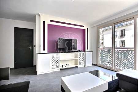 Salon Appartement meublé - 59m²  - 2 chambres - Boulogne-Billancourt